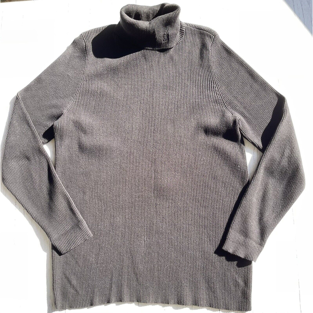 LRL Ralph Lauren Womens Pullover Sweater Black Long Sleeve Turtleneck Plus 1X